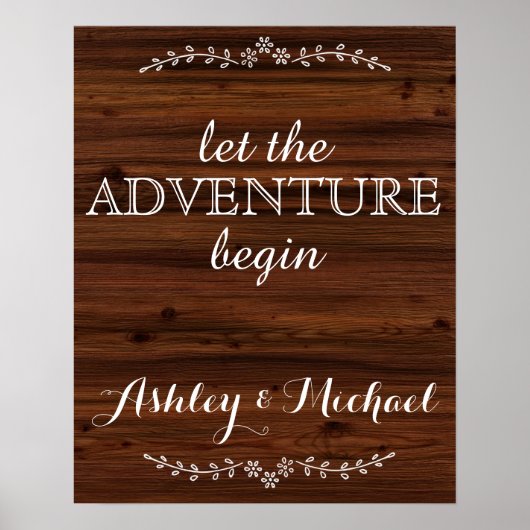 冒険に名前のサインを結婚追加する ポスター (正面)