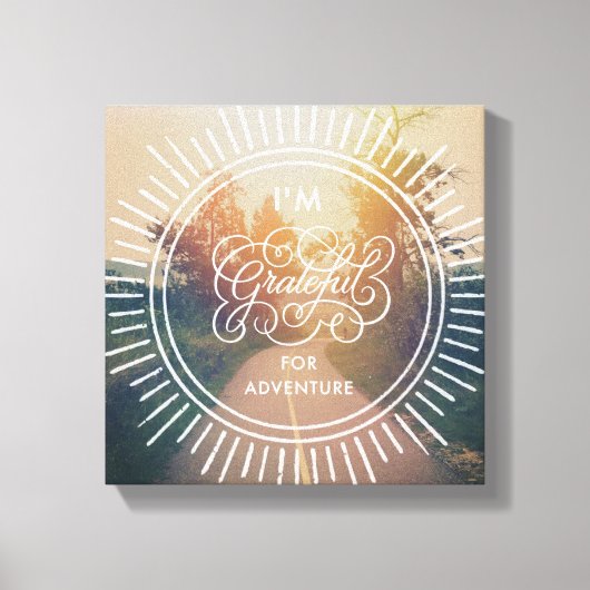 冒険に感謝 キャンバスプリント (正面)