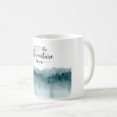 冒険に水の色の森を始める コーヒーマグカップ (正面右)