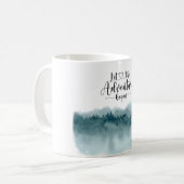 冒険に水の色の森を始める コーヒーマグカップ (正面左)