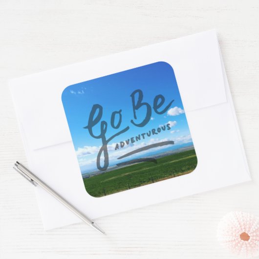 冒険に行く スクエアシール (封筒)