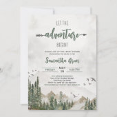 冒険に赤ちゃんシャワーを男女兼用始めよう 招待状 (正面)