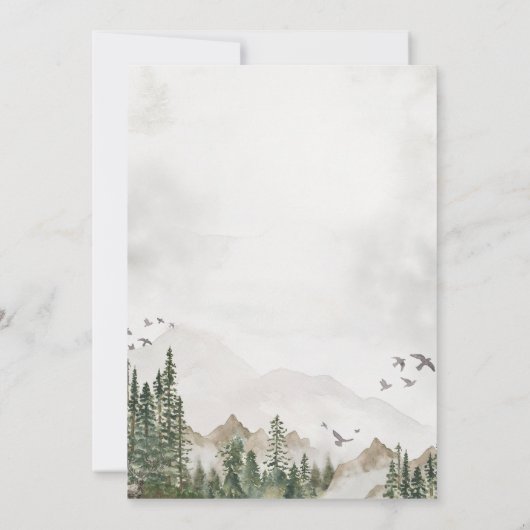 冒険に赤ちゃんシャワーを男女兼用始めよう 招待状 (裏面)