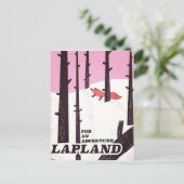 冒険のためのラップランド・ヴィンテージのポスター ポストカード (スタンド正面)