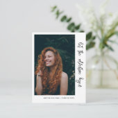 冒険のスクリプトを開始するカジュアル | 卒業 案内ポストカード (スタンド正面)