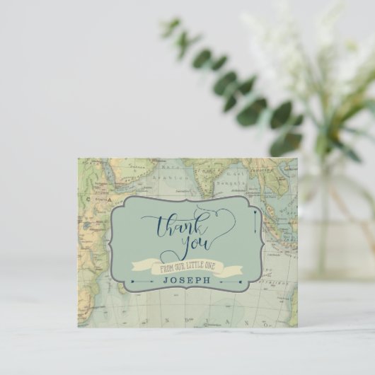 冒険のベビーシャワーのサンキューカード サンキューカード (スタンド正面)