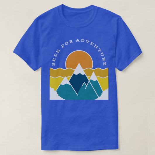 冒険のレトロ山登りを求める Tシャツ (デザイン正面)