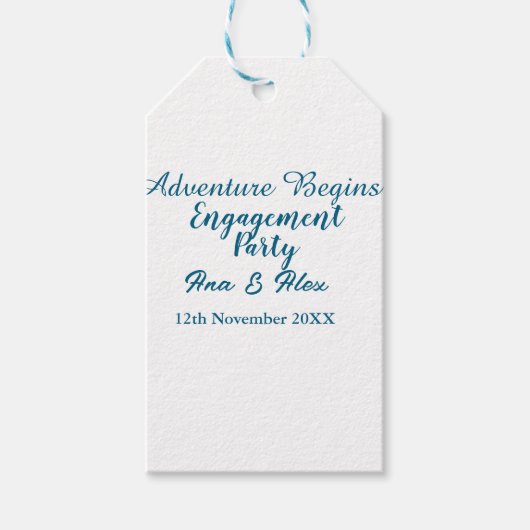 冒険の始まりを告げるエンゲージパーティー名だ ギフトタグ (正面)