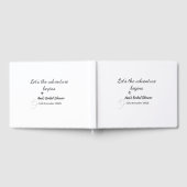 冒険の始まりを告げる ブライダルシャワーに名前を追加 ゲストブック (全面)