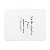 冒険の始まりを祝う ブライダルシャワーに名前を追加 マグネット (横)