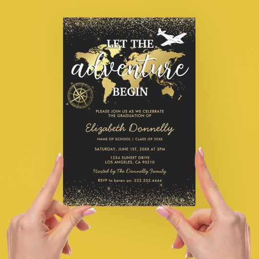 冒険の始まりを祝おう!卒業パーティー 招待状