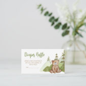 冒険の始まりウッドランド赤ちゃんシャワーおむつラッフル エンクロージャーカード (スタンド正面)