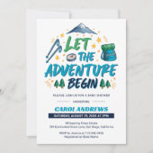 冒険の始まり！キャンピングベビーシャワー 招待状 (正面)