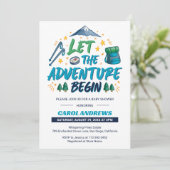 冒険の始まり！キャンピングベビーシャワー 招待状 (スタンド正面)