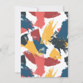 冒険の始まり ブラシストローク フォト 卒業のお知らせ 招待状 (裏面)