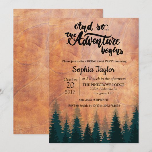 冒険の始まり 別れの招待状 招待状 (正面/裏面)