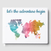 冒険の始まり 幾何学的な世界地図 ゲストブック (正面)