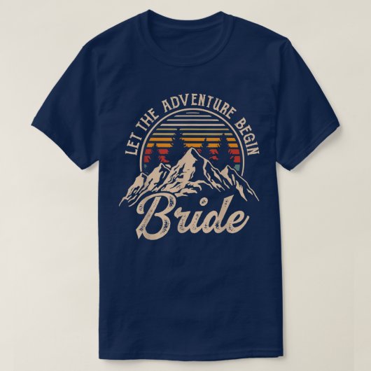 冒険の始まり 新婦 ハネムーン カップル メアリー Tシャツ (デザイン正面)