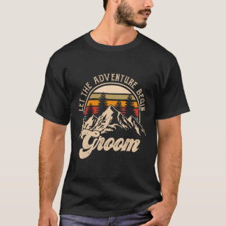 冒険の始まり 新郎 カップル お揃いの ウェディング Tシャツ