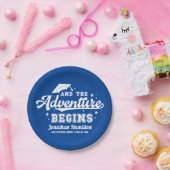 冒険の始まり 青い卒業パーティー ペーパープレート (パーティー)