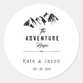 冒険の始まり ⎥ rustic ラウンドステッカー ラウンドシール (正面)