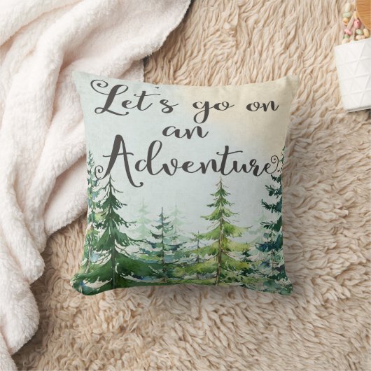 冒険の子供部屋の森林枕で行こう クッション (ブランケット)