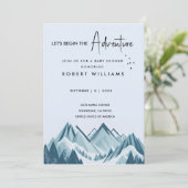 冒険の少年の赤ちゃんシャワーを始めよう 招待状 (スタンド正面)