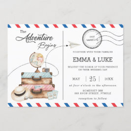 冒険の旅結婚行便郵便 招待状