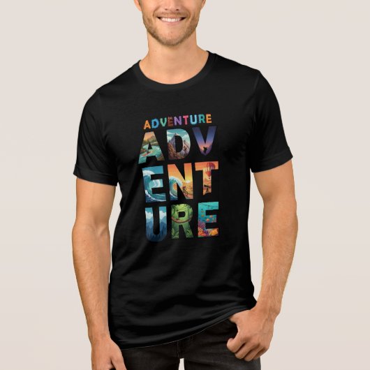 冒険の旅 ハイキング 自然 探検 グラフィック トライブレンドＴシャツ (正面)