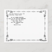 冒険の日を結婚婚約 ポストカード (裏面)