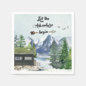 冒険の水の色素朴を始める スタンダードカクテルナプキン (正面)