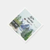 冒険の水の色素朴を始める スタンダードカクテルナプキン (角)