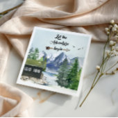 冒険の水の色素朴を始める スタンダードカクテルナプキン