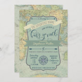 冒険の男の赤ちゃんは招待状を振りかけます 招待状 (正面/裏面)