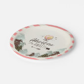 冒険の紙皿旅行ピンクの女の子のシャワー ペーパープレート (アングル)