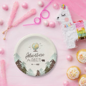 冒険の紙皿旅行ヴィンテージの地球のシャワー ペーパープレート (パーティー)