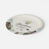 冒険の紙皿旅行ヴィンテージの地球のシャワー ペーパープレート (アングル)