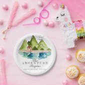 冒険の結婚式山の紙皿 ペーパープレート (パーティー)