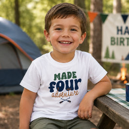 冒険の4歳の誕生日 ベビーTシャツ