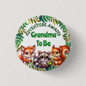 冒険はおばあちゃんに赤ちゃんシャワーを待つ 缶バッジ (正面)