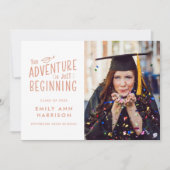 冒険はちょうどフォト卒業を始める 案内状 (正面)