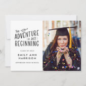 冒険はちょうどフォト卒業を始める 案内状 (正面)