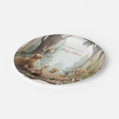 冒険はウッドランドの赤ちゃんシャワーを待つ ペーパープレート (アングル)