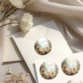 冒険はウッドランドの赤ちゃんシャワーを待つ ラウンドシール