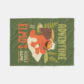 冒険はエルモのミドルネーム フリースブランケット (正面(横))