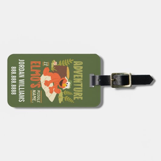 冒険はエルモのミドルネーム |情報の追加 ラゲッジタグ (正面横)