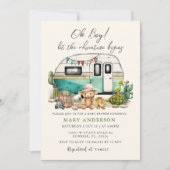 冒険はキャンパー夏の赤ちゃんシャワーを始める 招待状 (正面)