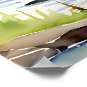 冒険はクマの赤ちゃんシャワー歓迎のサインを待っている ポスター (角)