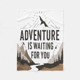 冒険はハイキング恋人のギフトアウトドア待ち フリースブランケット