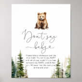 冒険はフォレストのクマを待っている言わないベビーゲーム ポスター (正面)